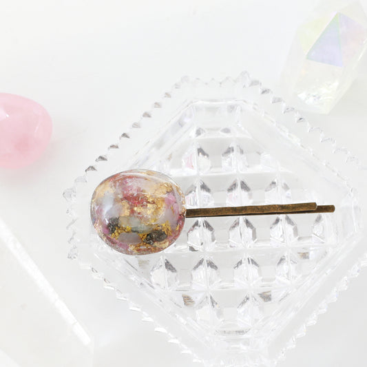 奧根能量髮夾 ~ 粉晶