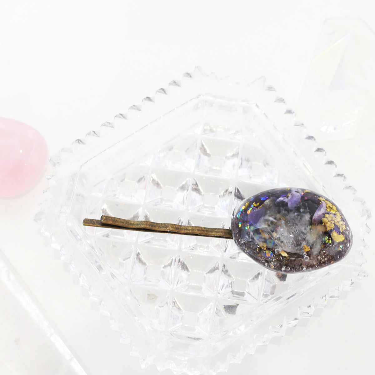 奧根能量髮夾 ～紫石